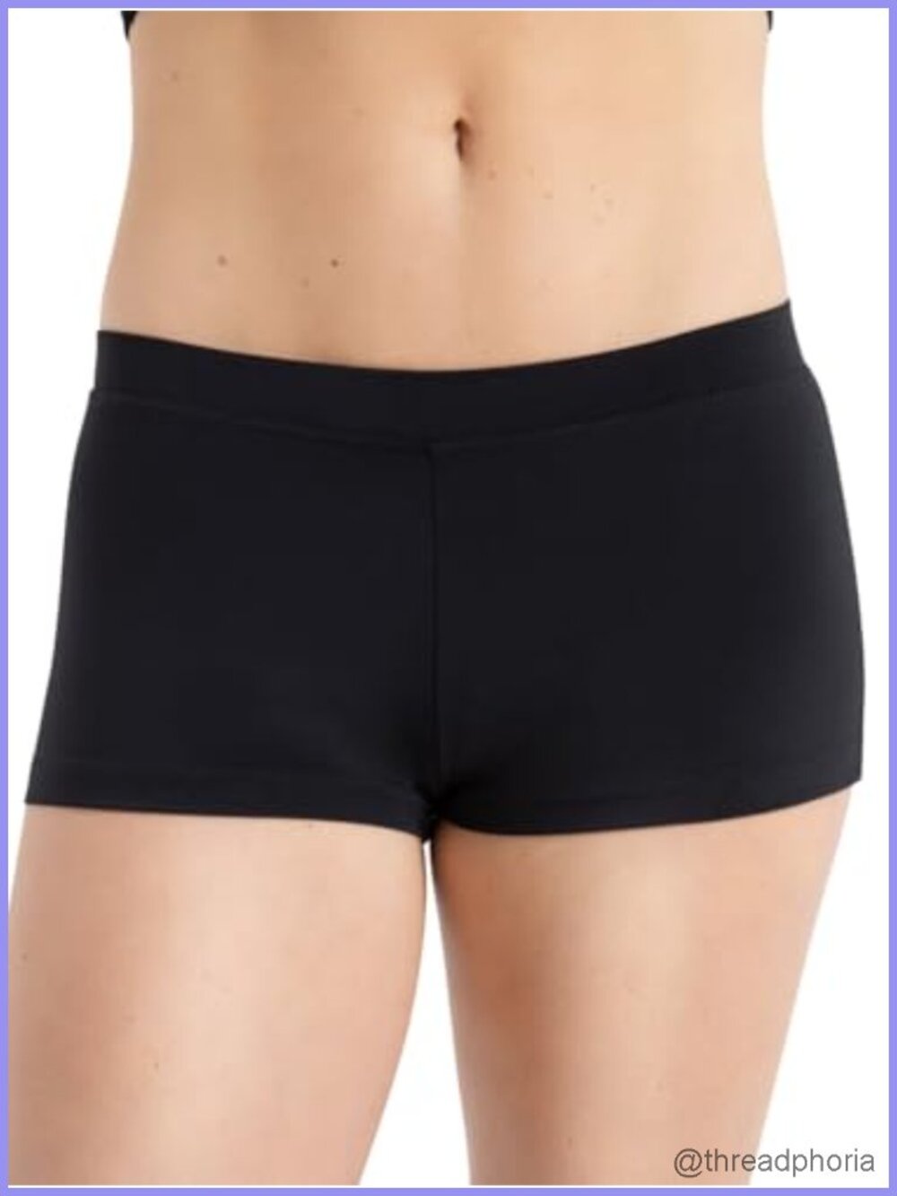 Low Rise Boy Cut Short with Leg Bands - Nylon Spandex Athletic
